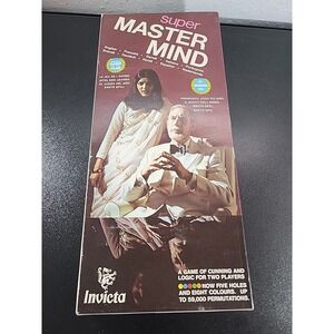 Vintage Super Master Mind Board Game Complete Sealed Peg Bag Invicta 1975